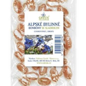 Alpské byl. bonbóny se sladidlem 100 g GREŠÍK
