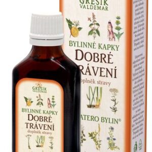 Dobré trávení kapky 50 ml GREŠÍK-Z-40% líh, Devatero bylin kapky