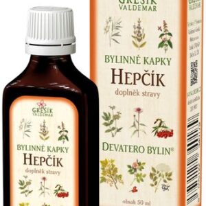 Hepčík kapky 50 ml GREŠÍK-Z-40% líh, Devatero bylin kapky
