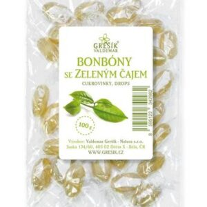 Bonbóny Se zeleným čajem 100 g GREŠÍK