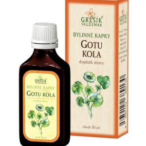 Gotu kola kapky 50 ml GREŠÍK-Z-35% líh, Bylinné kapky